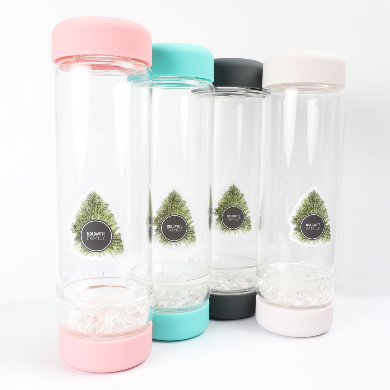 Crystal Water Bottle VitaJuwel inu! - Full Of Moldavite Energy