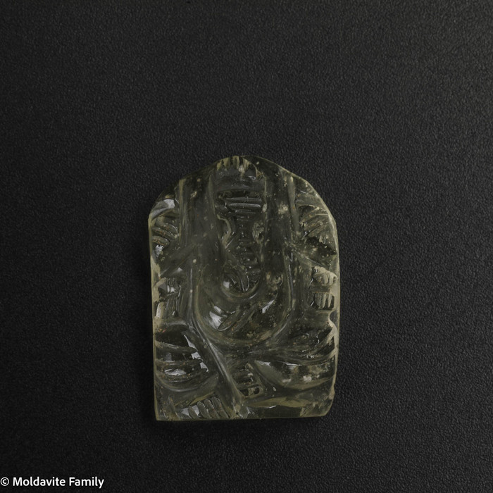Libyan Desert Glass carving - Ganesha 4.5 grams (LDGCAR2116)