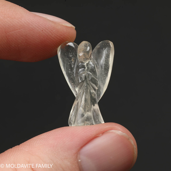 LIBYAN DESERT GLASS CARVING - angel 2.2G ( LDGCAR22005 )