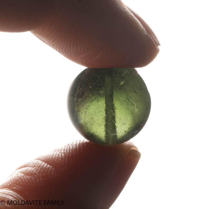 MOLDAVITE SINGLE BEAD 14.7mm (SBED067)