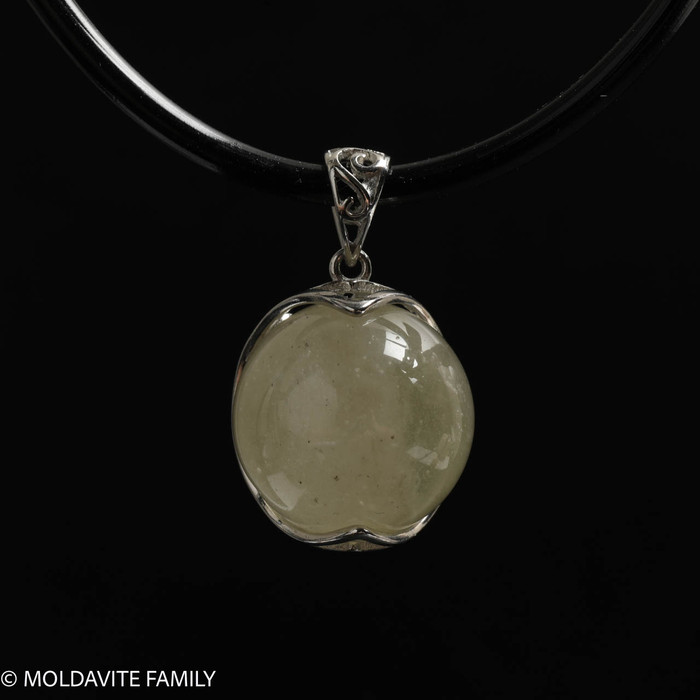 LIBYAN DESERT GLASS SPHERE PENDANT - 17.9mm (LDGP22004I010)