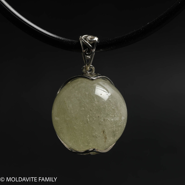LIBYAN DESERT GLASS SPHERE PENDANT - 18.9mm (LDGP22004I015)