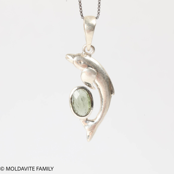 MOLDAVITE CABOCHON PENDANT (MSP0180I146)