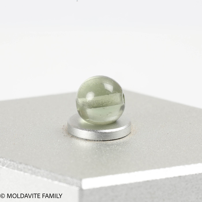 MOLDAVITE SINGLE BEAD 6.6mm (SBED072)
