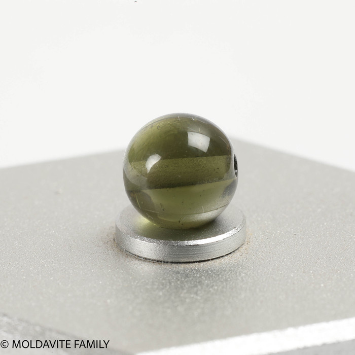 MOLDAVITE SINGLE BEAD 7.6mm (SBED076)