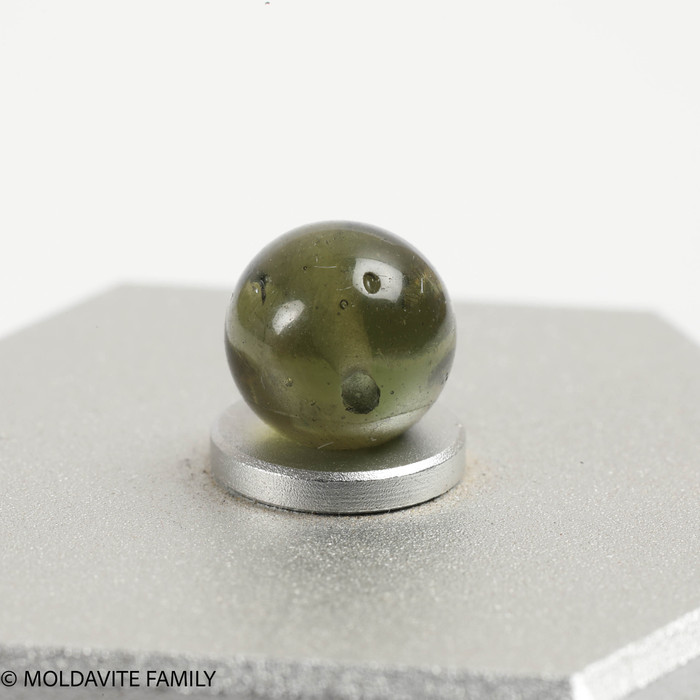 MOLDAVITE SINGLE BEAD 7.6mm (SBED077)