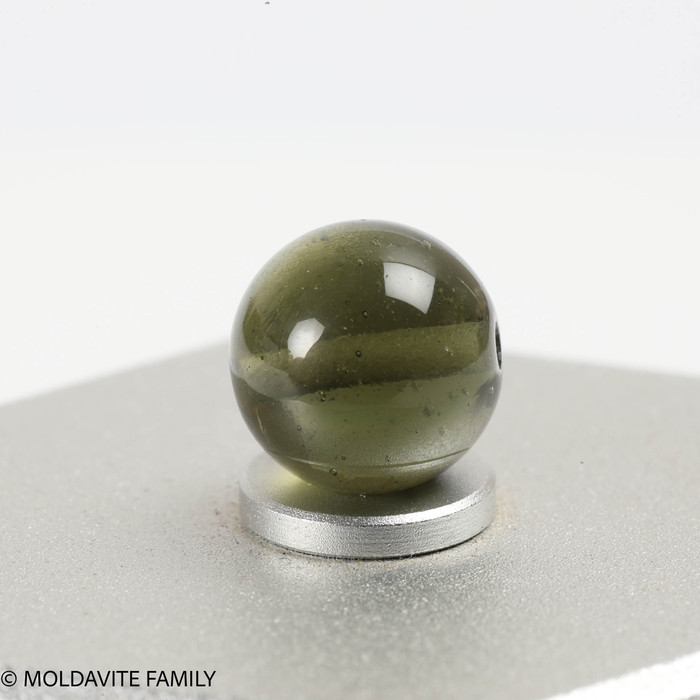 MOLDAVITE SINGLE BEAD 9.1mm (SBED080)