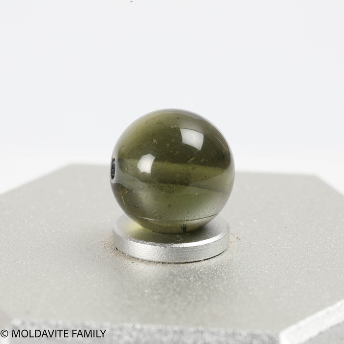 MOLDAVITE SINGLE BEAD 9.1mm (SBED080)