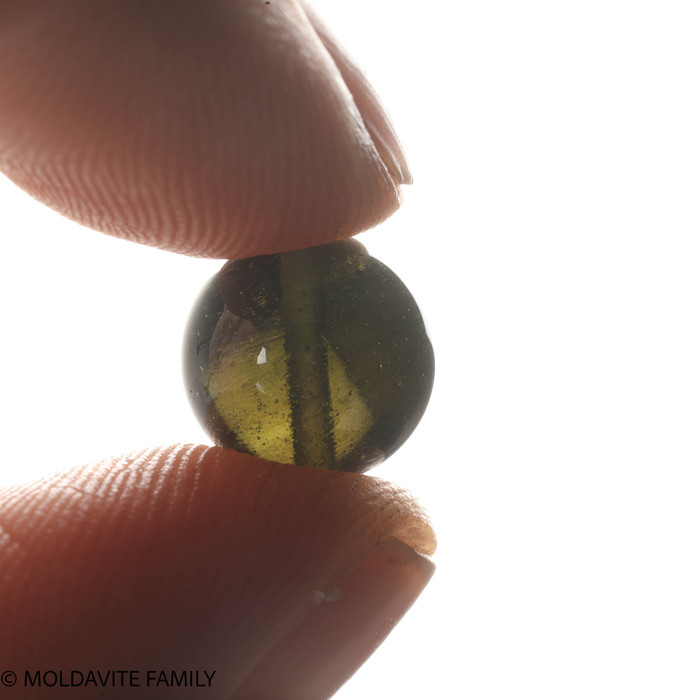 MOLDAVITE SINGLE BEAD 10.3mm (SBED085)