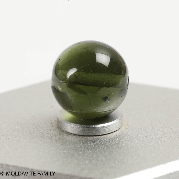 MOLDAVITE SINGLE BEAD 10.1mm (SBED087)
