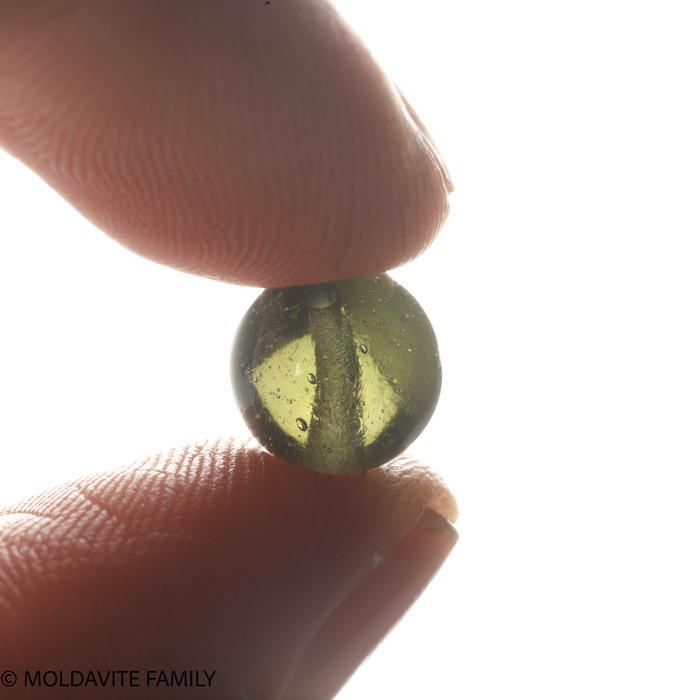 MOLDAVITE SINGLE BEAD 9.5mm (SBED088)