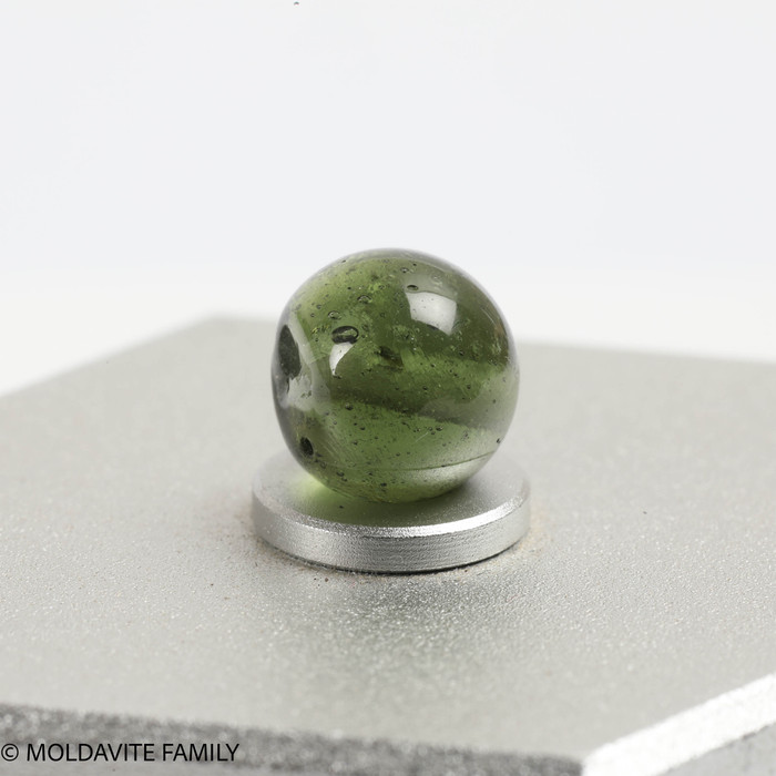 MOLDAVITE SINGLE BEAD 7.8mm (SBED091)