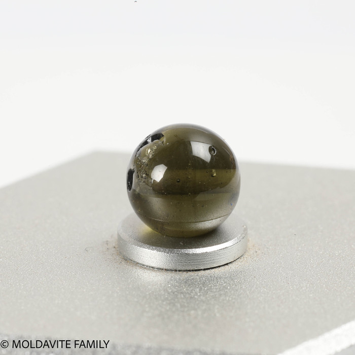 MOLDAVITE SINGLE BEAD 7.5mm (SBED100)