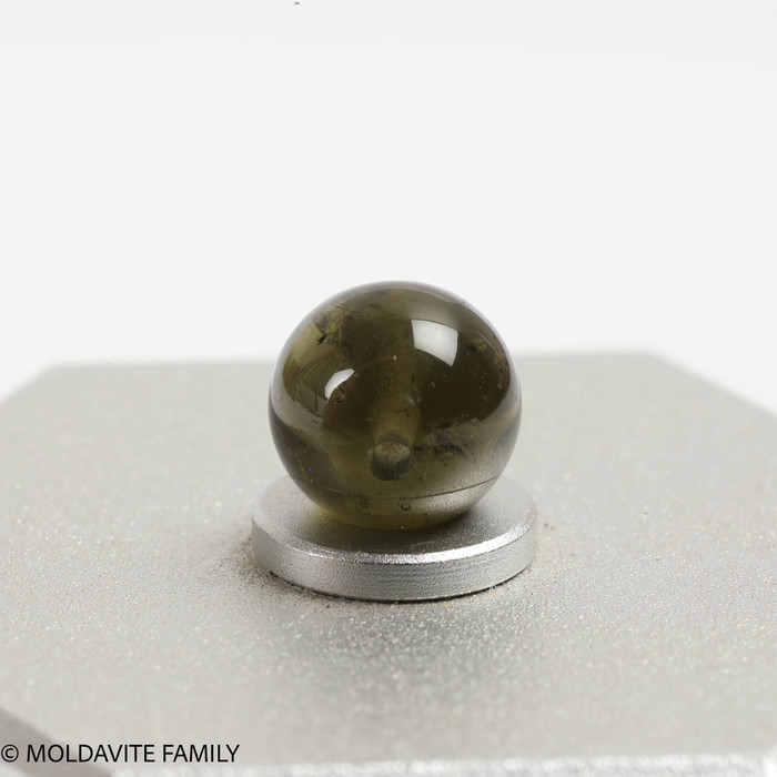 MOLDAVITE SINGLE BEAD 7.5mm (SBED100)