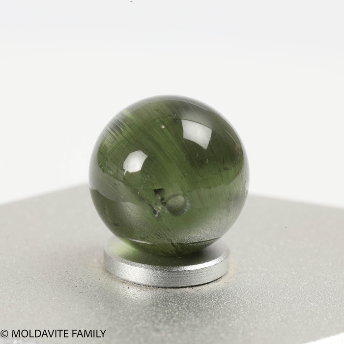 MOLDAVITE SINGLE BEAD 10.8mm (SBED101)