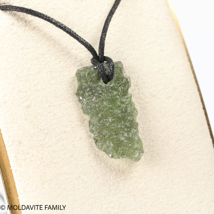 MOLDAVITE PENDANT - CORD NECKLACE - 1.8g (MSP0225I018)