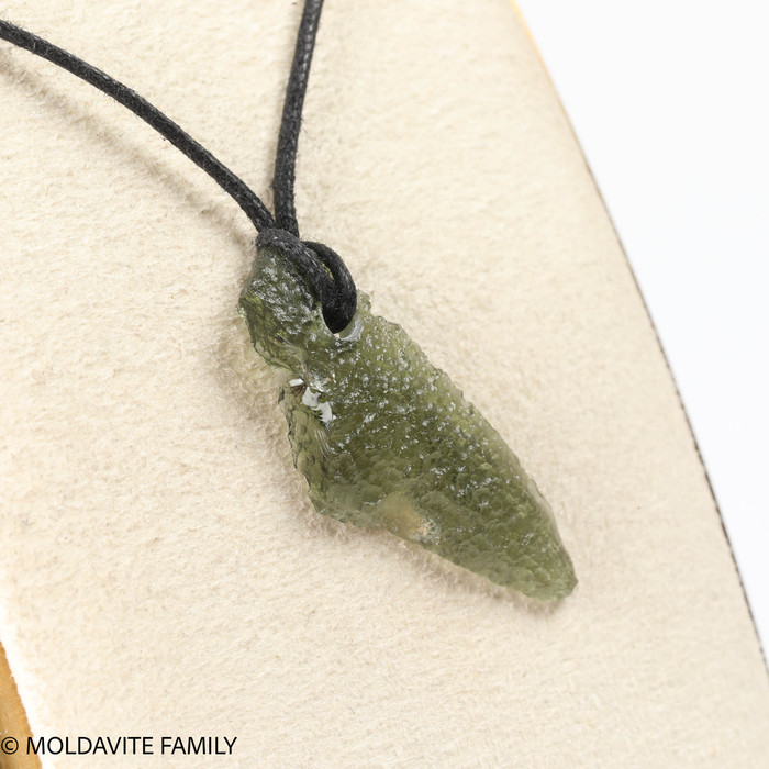MOLDAVITE PENDANT - CORD NECKLACE - 1.5g (MSP0225I026)