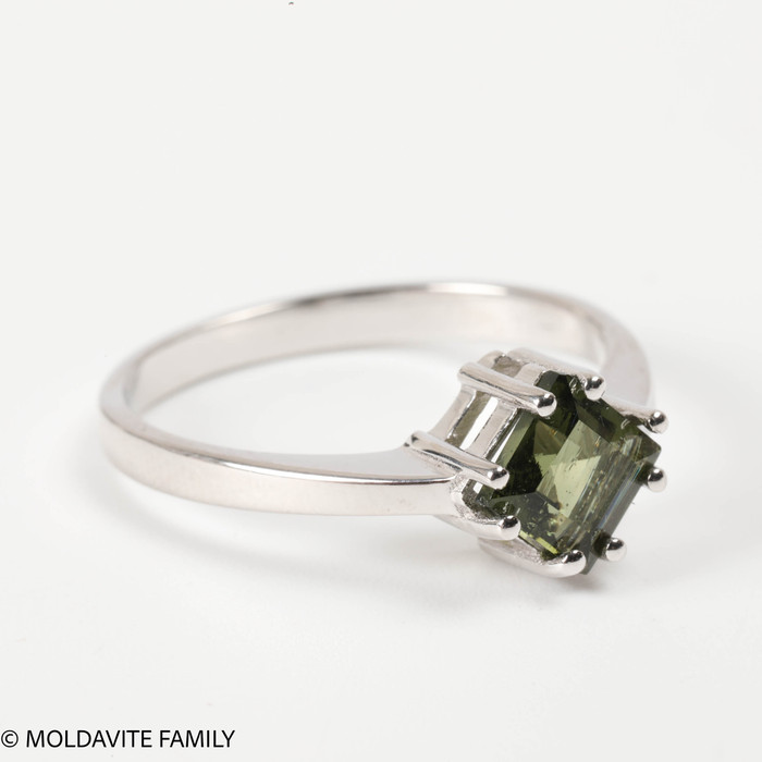 Sterling Silver Ring - Moldavite (MSR185)