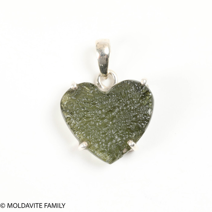 MOLDAVITE HEART PENDANT - 4.15g (MSP0194I041)