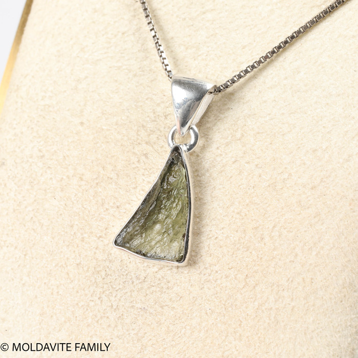 MOLDAVITE PENDANT - STERLING SILVER - 1.48g ( MSP0202I106 )