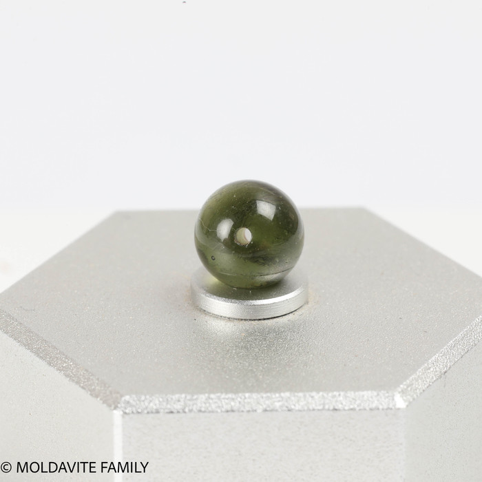 MOLDAVITE SINGLE BEAD 7.8mm (SBED105)