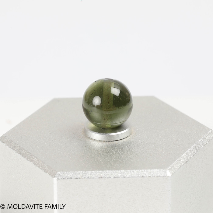 MOLDAVITE SINGLE BEAD 9.1mm (SBED106)