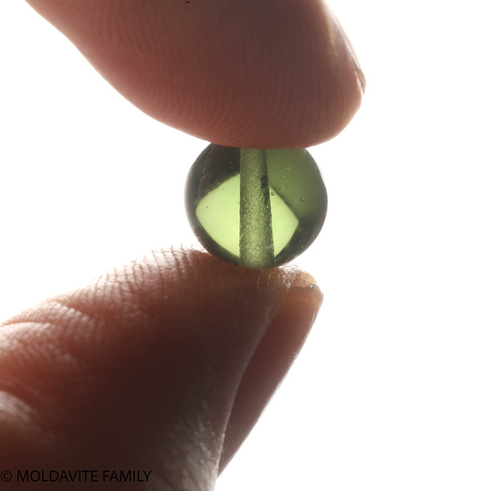 MOLDAVITE SINGLE BEAD 9.3mm (SBED107)
