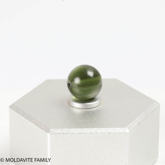 MOLDAVITE SINGLE BEAD 9.2mm (SBED122)