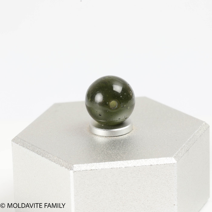 MOLDAVITE SINGLE BEAD 9.7mm (SBED124)