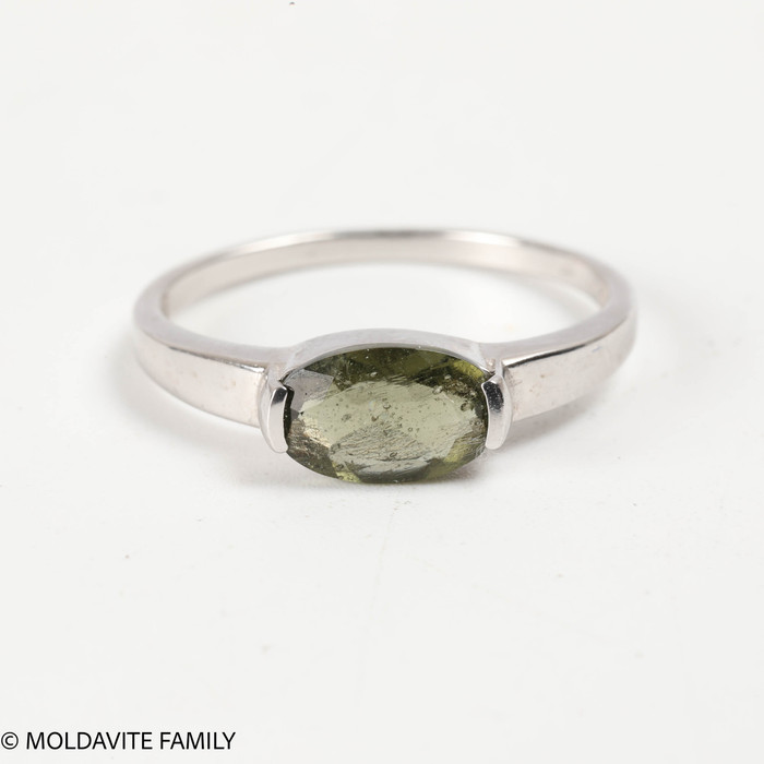 Sterling Silver Ring - Moldavite (MSR189)