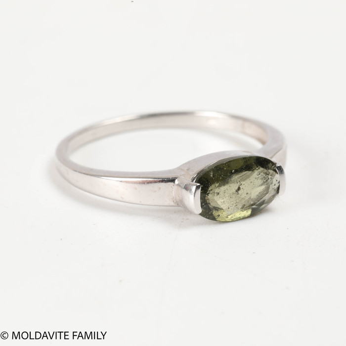 Sterling Silver Ring - Moldavite (MSR189)