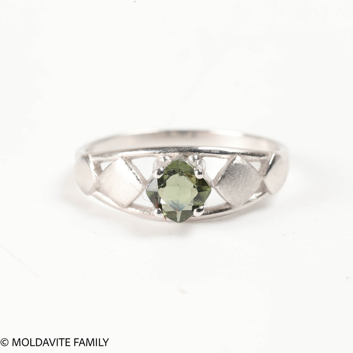 Sterling Silver Ring - Moldavite (MSR191)
