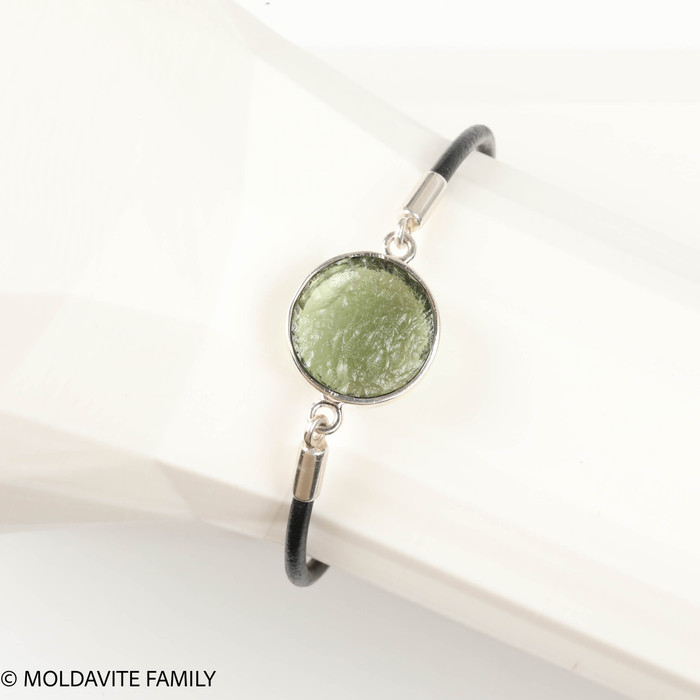 Moldavite Bracelet - Sterling Silver (MSBB003)