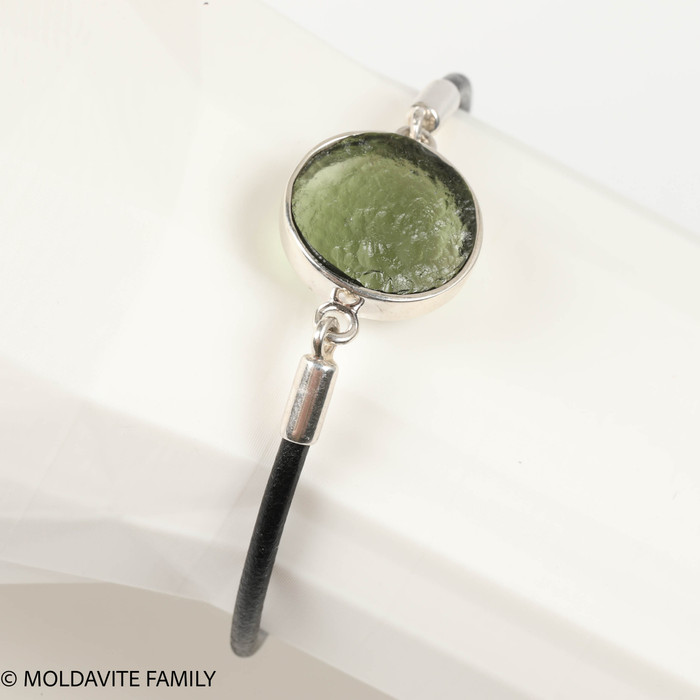 Moldavite Bracelet - Sterling Silver (MSBB003)