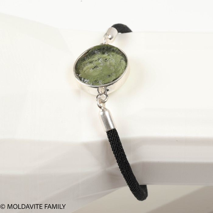 Moldavite Bracelet - Sterling Silver (MSBB004)