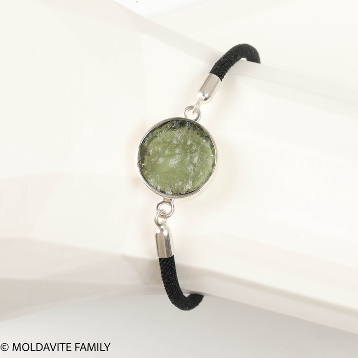 Moldavite Bracelet - Sterling Silver (MSBB004)