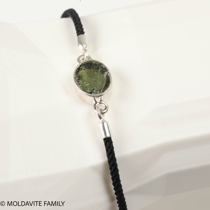 Moldavite Bracelet - Sterling Silver (MSBC002)