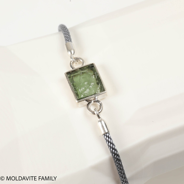 Moldavite Bracelet - Sterling Silver (MSBC004)