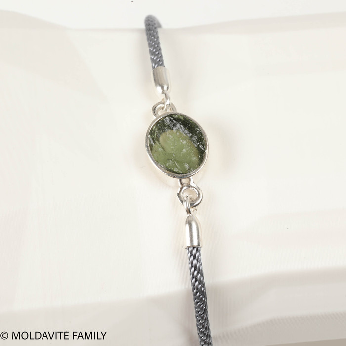 Moldavite Bracelet - Sterling Silver (MSBC005)