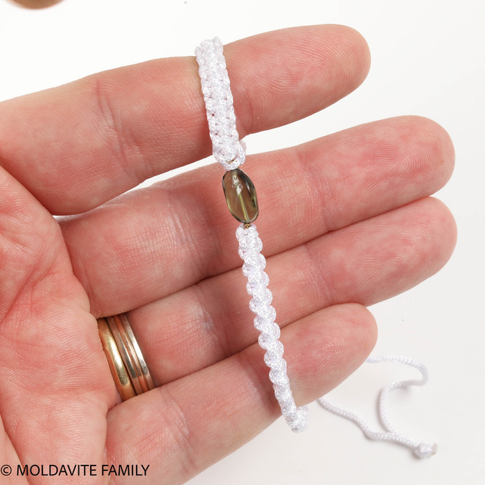POLISHED MOLDAVITE - CORD BRACELET (MBC047)