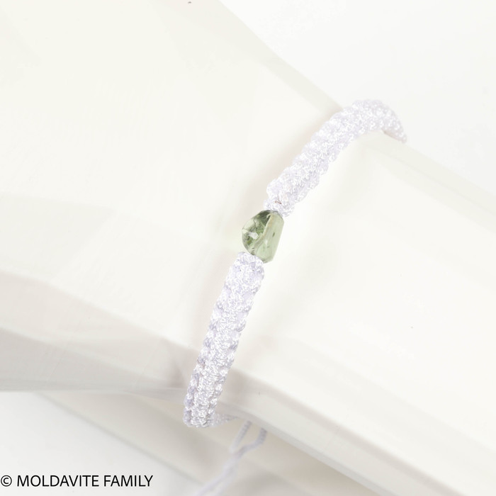 POLISHED MOLDAVITE - CORD BRACELET (MBC049)