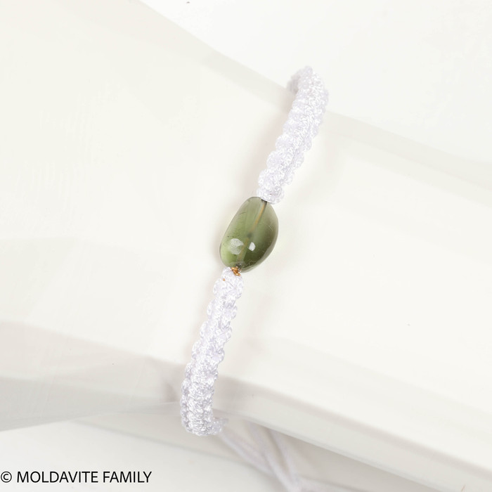 POLISHED MOLDAVITE - CORD BRACELET (MBC051)