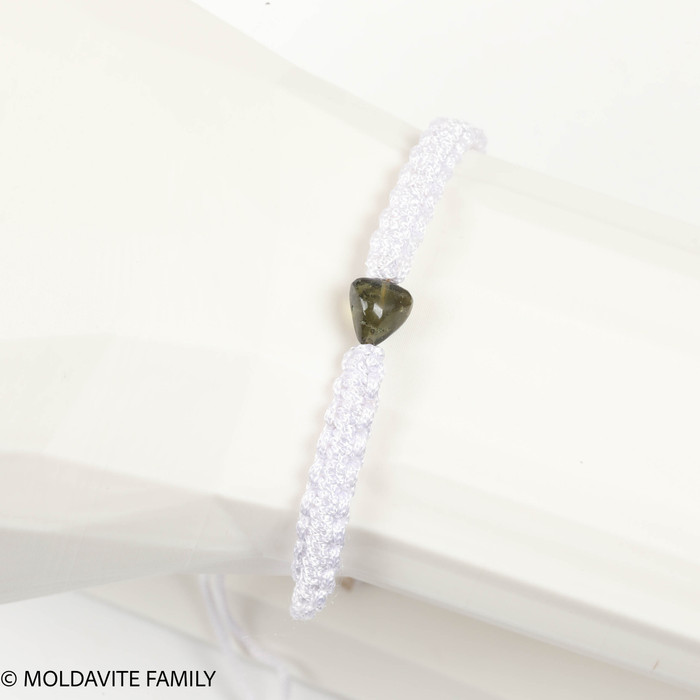 POLISHED MOLDAVITE - CORD BRACELET (MBC054)