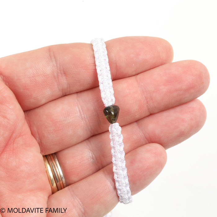 POLISHED MOLDAVITE - CORD BRACELET (MBC054)