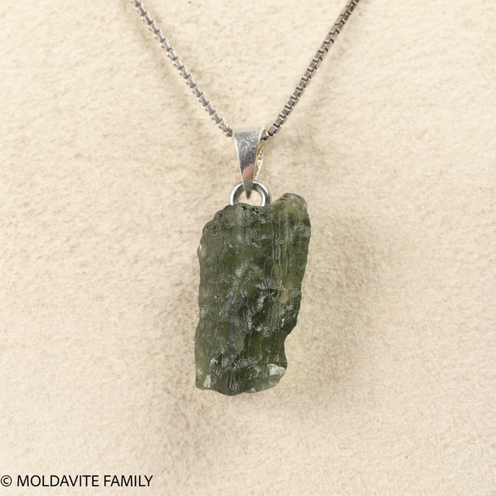 RAW MOLDAVITE PENDANT - B Grade - Final Sale 1.76g (RPB001)
