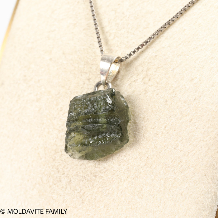 RAW MOLDAVITE PENDANT - B Grade - Final Sale 1.78g (RPB005)