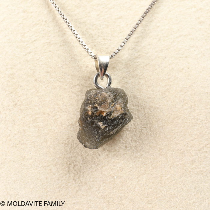 RAW MOLDAVITE PENDANT - B Grade - Final Sale 1.58g (RPB012)