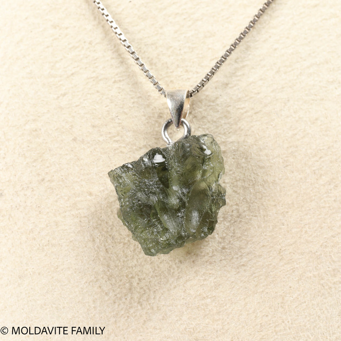 RAW MOLDAVITE PENDANT - B Grade - Final Sale 1.66g (RPB013)