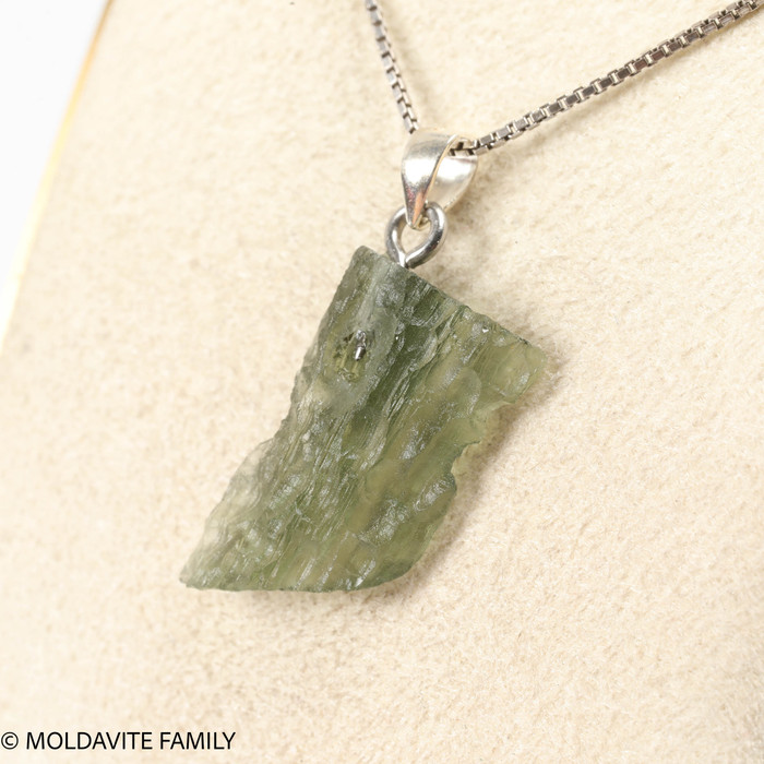 RAW MOLDAVITE PENDANT - B Grade - Final Sale 1.6g (RPB018)