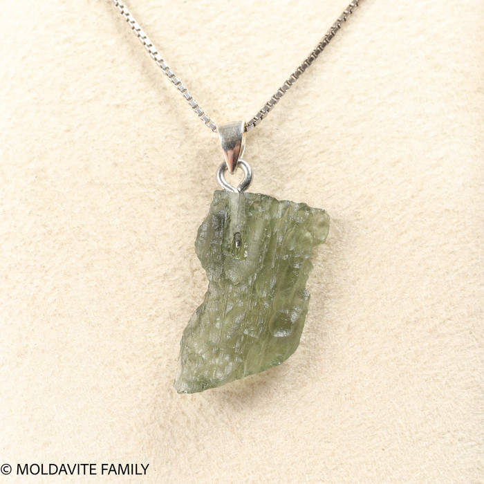 RAW MOLDAVITE PENDANT - B Grade - Final Sale 1.6g (RPB018)